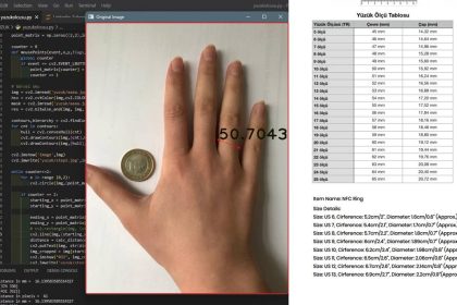 Python ile Parmak Ölçüsü, Python ile Yüzük Ölçüsü Bulma Uygulaması